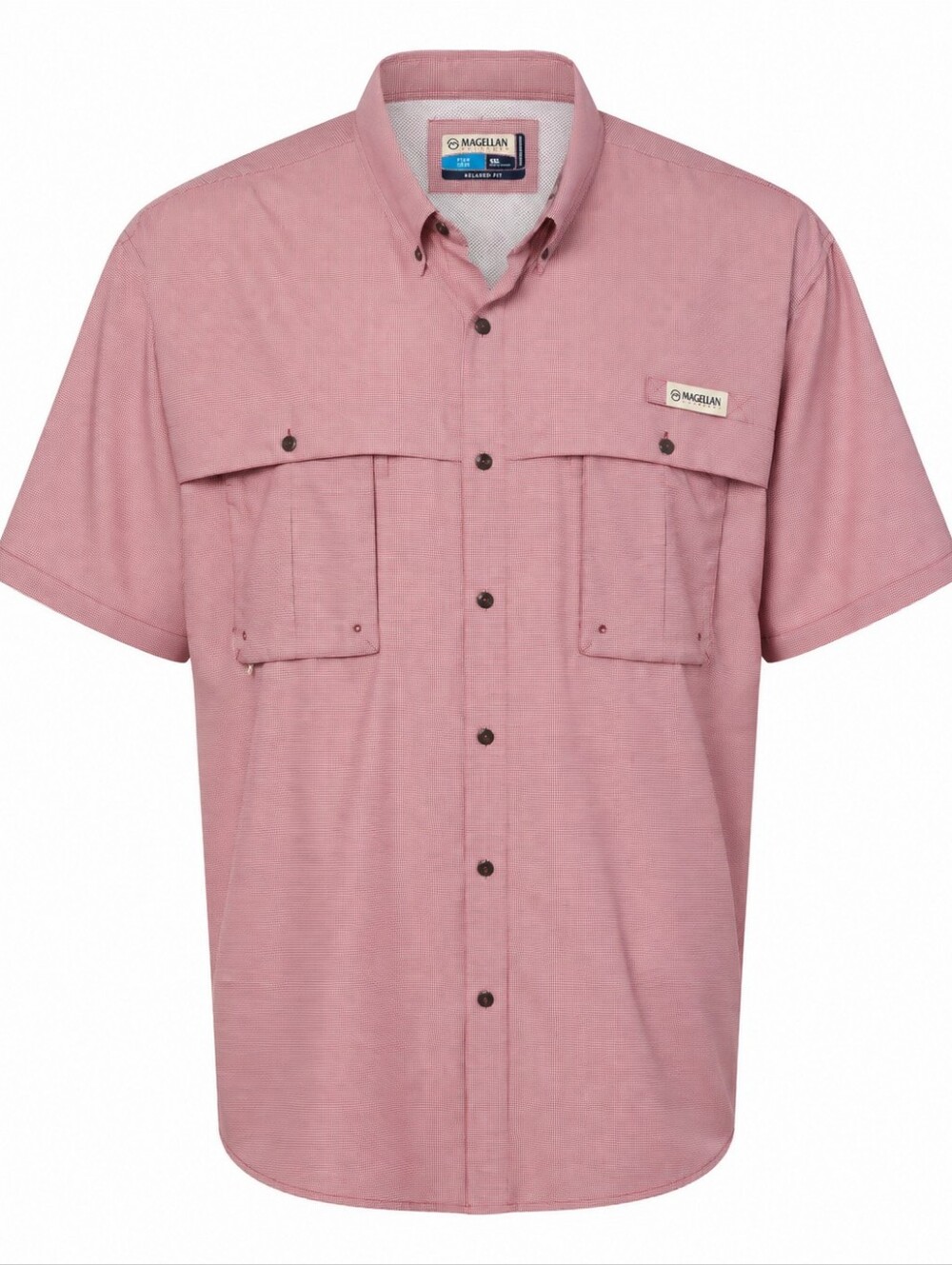 Magellan Outdoors Men’s Short-Sleeve Button-Down Shirt - Rose Pink